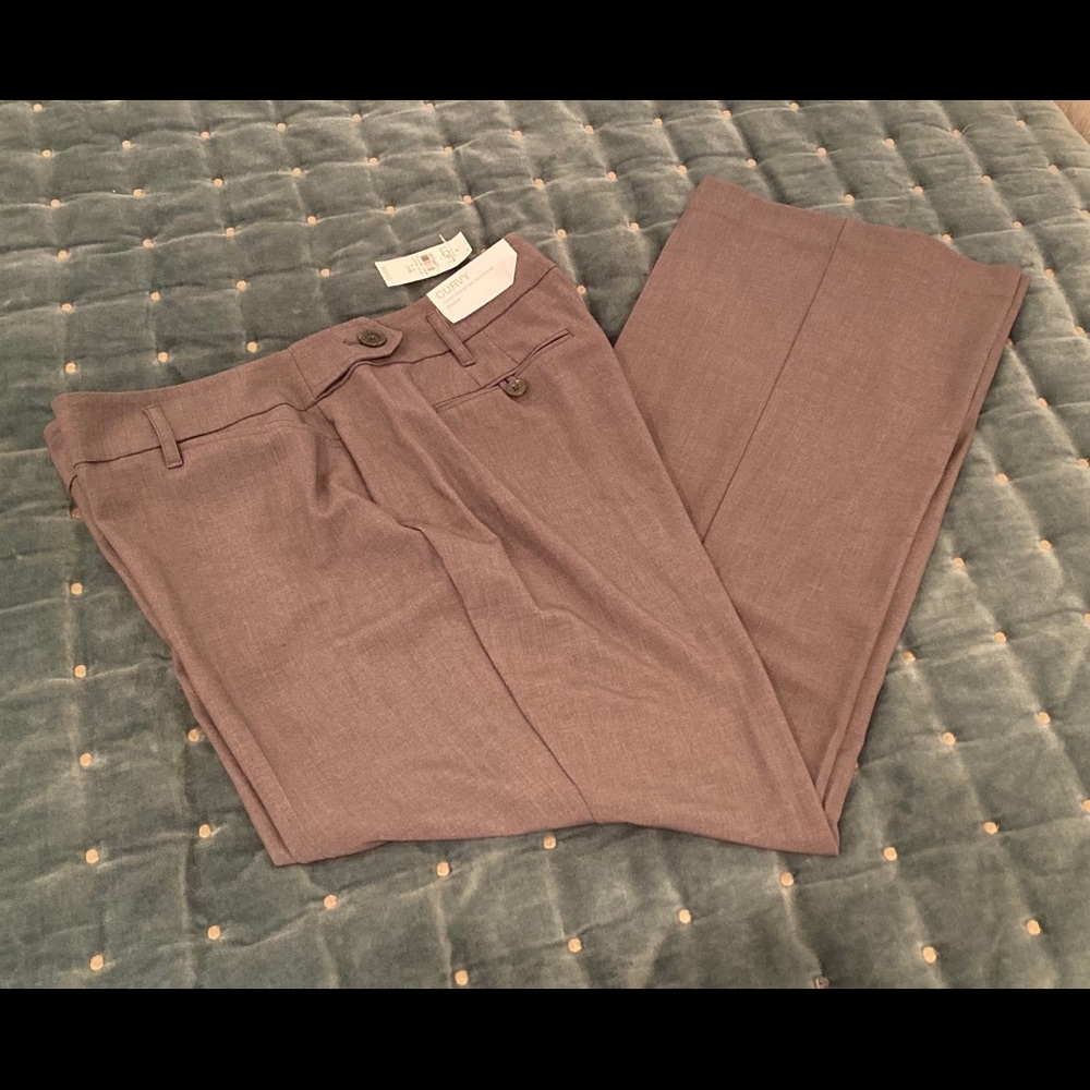 Loft nwts size 14 gray curvy trouser